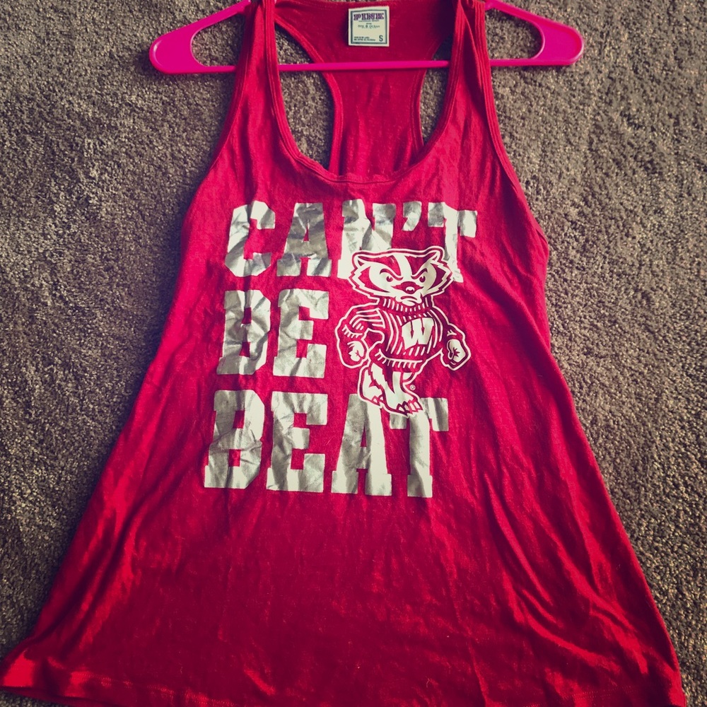 Badgers tank top Victoria's Secret Pink